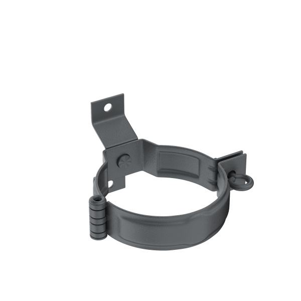 Хомут трубы под дерево с комплектом крепления, Aquasystem Премиум Ø 90 мм, PU Matt, RAL 7024