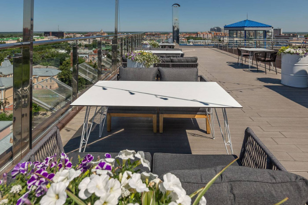 Стол обеденный из HPL 150х80 см, Руссо, цвет: молочный