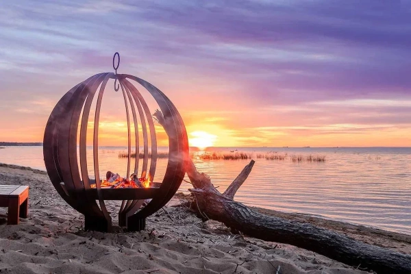 Костровая чаша Сфера, Ø1500 мм, Н=1650 мм, сталь 5 мм