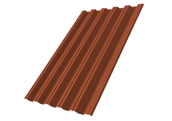 Профилированный лист GL HC35 R, 0.5 мм, Satin, RAL 8004