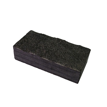 Гранитная брусчатка Габбро 50 мм 200х100, пилено-колотая, цвет: черный