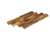 Сланец, 3D панель из камня, 600х150 мм, Rockface Rusty slate