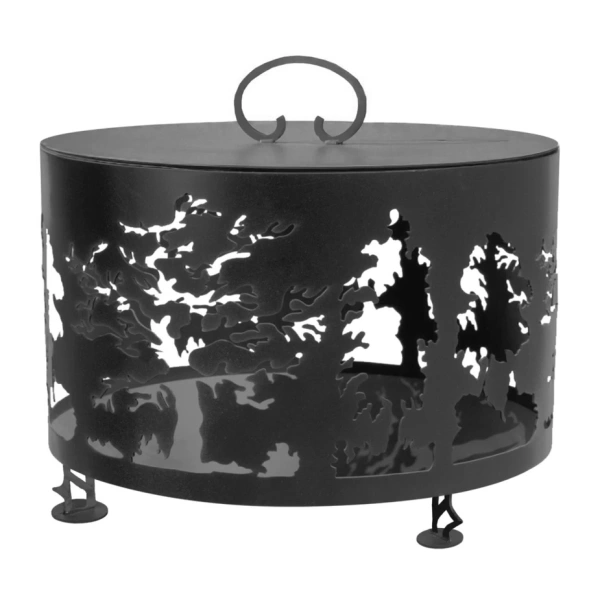 Костровая чаша с плоским дном, Ø500, Н =490 мм, "Деревья"