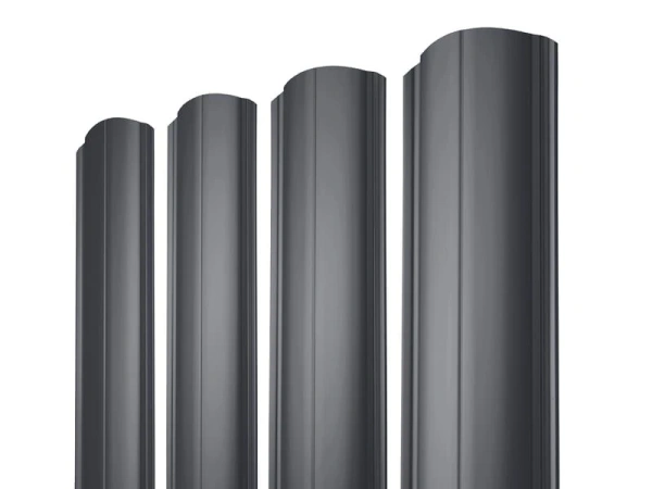 ММТ Штакетник Полукруглый, фигурный, 122 мм 0.5 мм, PE-double Matt, RAL 7024