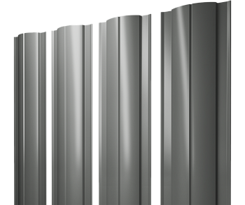 GL Штакетник Круглый с прямым резом 0.45 мм, PE, RAL 7005