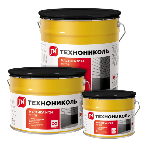Мастика гидроизоляционная Технониколь №24 МГТН, ведро 20 кг