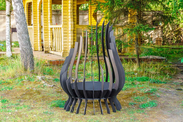 Костровой очаг Лотос, Ø513х868, Н=1180 мм, сталь 6 мм