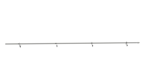 Снегозадержатель на металлочерепицу BORGE, однотрубчатый, L=3000 мм, RAL 9006