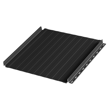 Фальцевая панель Aquaclick, Силуэт 8, с подгибом 0.5 мм, Rooftop Бархат 180 г/м², RAL 9005