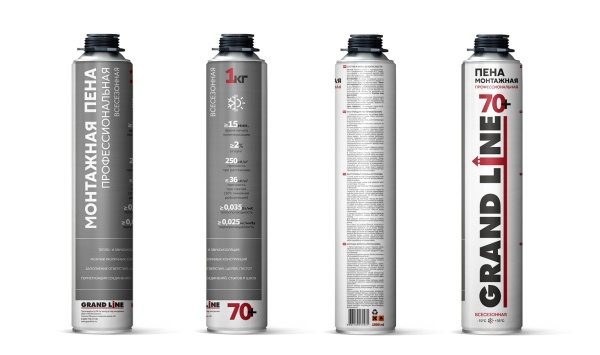 Пена монтажная Grand Line 70 зимняя, 900 мл
