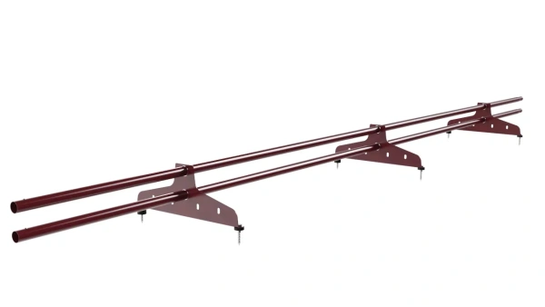 Снегозадержатель универсальный NewLine L=3000 мм, 3 опоры, 2 трубы, круг Ø25 мм, RAL 3005