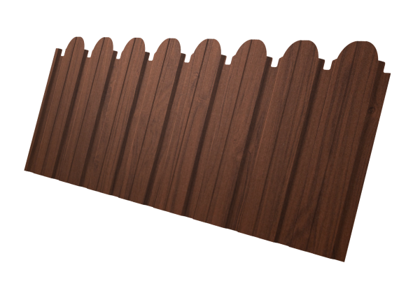 Профилированный лист GL C10 B, фигурный, 0.45 мм, Print Elite, Choco Wood TwinColor Профилированный лист GL C10 B, фигурный, 0.45 мм, Print Elite, Choco Wood TwinColor