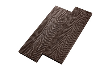 Террасная доска UnoDeck Vintage 150 мм, L= 3000 мм тиснение дерево, цвет: венге