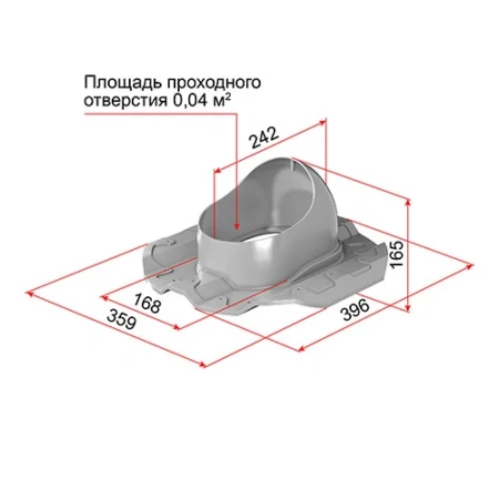 Технониколь проходной элемент, Prof-20 черный