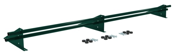 Снегозадержатель трубчатый, универсальный Optima, L=3000 мм, 3 опоры, 2 трубы, круг Ø25 мм RAL 6005