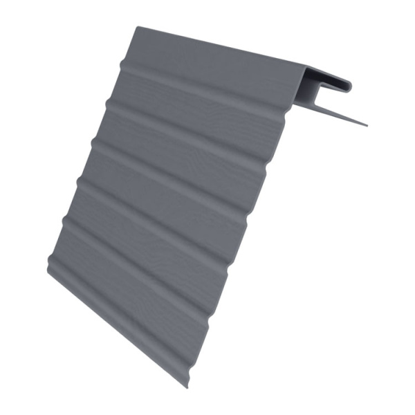 J-фаска пвх, Grand Line, L=3000 мм серия Classic Standart, цвет: серый графит