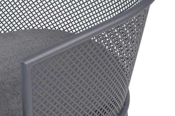 Стул из роупа, Прометей, каркас - сталь темно-серый муар, ткань темно-серая