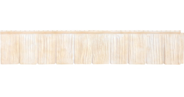 Фасадная панель Я фасад, Сибирская дранка 1631 х 257 мм Classic, цвет: слоновая кость