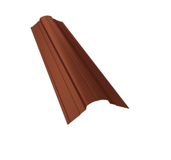 GL Планка конька фигурного, 70х70 мм 0.5 мм, PurLite Matt, RAL 8004, L=2000 мм