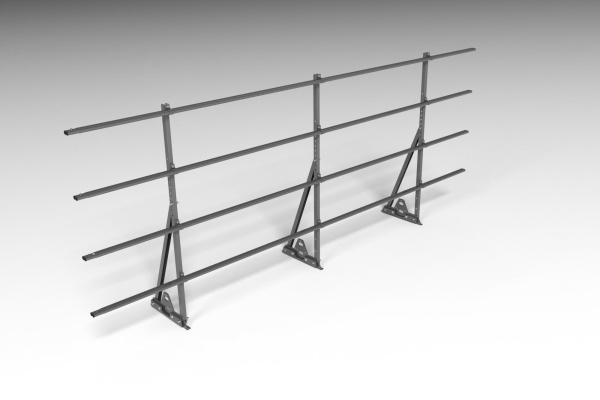 Ограждение кровельное для фальцевой кровли Roofsystems Elite Smart фальц, H=1200 мм RAL 7024, L=3000 мм
