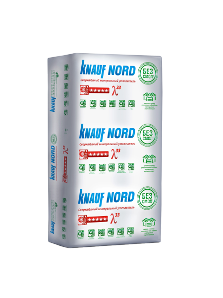 Knauf Nord, TS033, 50х600х1250 мм 9.0 м², 0.45 м³ уп