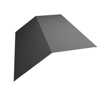 GL Планка конька плоского, 190х190 мм 0.5 мм, Satin, RAL 9006, L=2000 мм