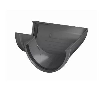 Угол желоба универсальный 90°, Технониколь пвх, стандарт Ø 125 мм, цвет: серый