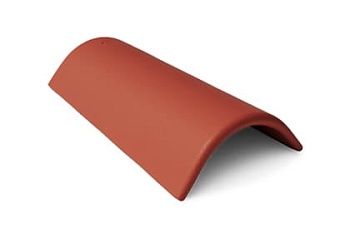 Коньковая черепица Braas Франкфурт 450х250 мм цвет: вишня