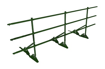 Ограждение кровельное для композитной черепицы Roofsystems Prestige композит, H=900 мм RAL 6005, L=3000 мм