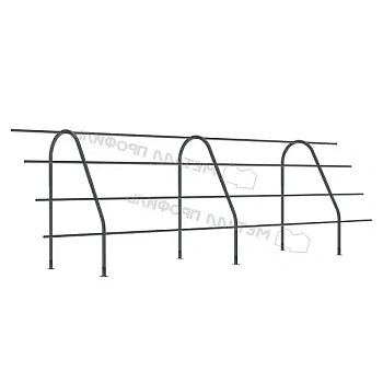 Ограждение кровельное Металл Профиль, H=1200 мм, L=3000 мм RAL 7024