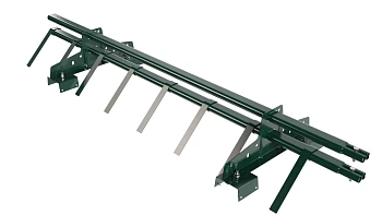 Снегозадержатель для профнастила Н-114 Borge L=1500 мм 2 опоры, 2 трубы, овал 25х45 RAL 6005