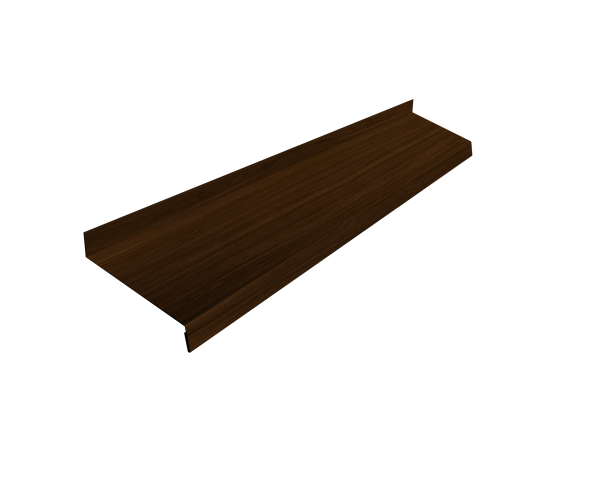 Отлив простой GL, 100 мм 0.45 мм, Print Elite, Choco Wood TwinColor, L= 2000 мм