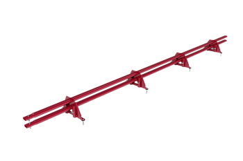 Снегозадержатель для фальцевой кровли Roofsystems Фальц-америка 4 опоры, 2 трубы, овал 45х25, L=3000 мм, RAL 3005