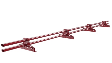 Снегозадержатель для фальцевой кровли Borge L=3000 мм, 4 опоры, 2 трубы, овал 25х45 RAL 3003