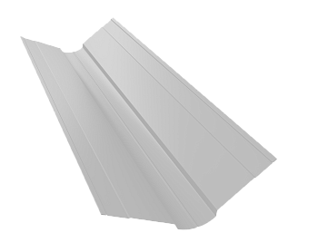 GL Планка ендовы верхней, фигурной, 100х100 мм 0.45 мм, Drap, RAL 9003, L=2000 мм