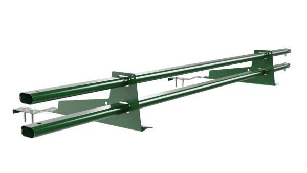 Снегозадержатель для натуральной черепицы Borge L=1500 мм, 2 опоры, 2 трубы, овал 25х45 RAL 6002