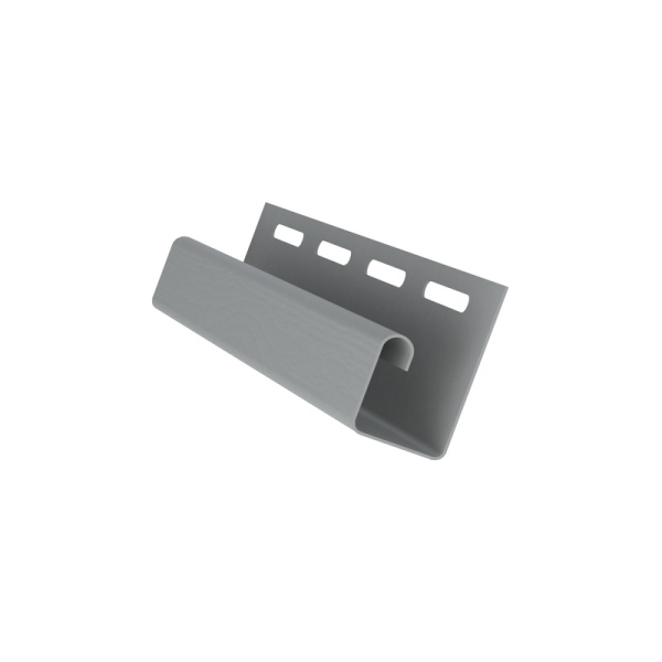 J-профиль пвх, Grand Line, L=3000 мм серия Classic Standart, цвет: серый