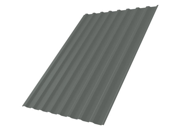 Профилированный лист GL C20 B, 0.45 мм, PE, RAL 7005 Профилированный лист GL C20 B, 0.45 мм, PE, RAL 7005