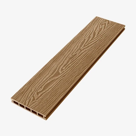 Террасная доска UnoDeck Vintage 150 мм, L= 3000 мм тиснение дерево, цвет: орех