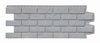Фасадная панель Grand Line, Состаренный кирпич Classic, цвет: серый