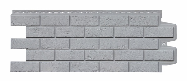 Фасадная панель Grand Line, Состаренный кирпич Classic, цвет: серый