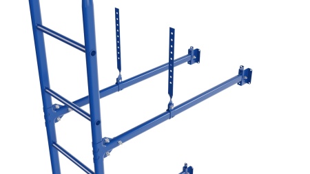 Фасадная лестница Borge, верхняя секция, L=2700 мм RAL 5005