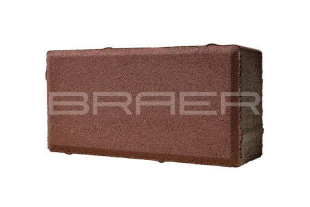 Тротуарная плитка Braer Прямоугольник 60 мм 200х100 мм, цвет: красный