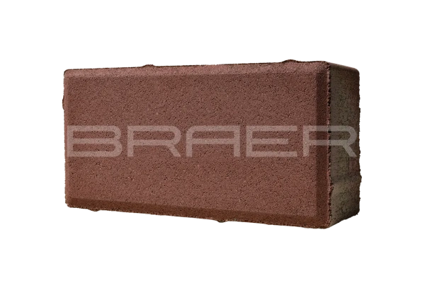 Тротуарная плитка Braer Прямоугольник 60 мм 200х100 мм, цвет: красный