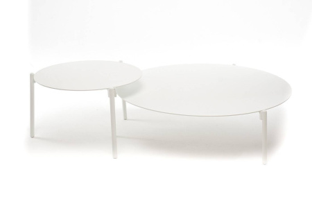 Столик журнальный круглый, Тоскана, Ø 65 см, H 38,5 см, цвет: белый