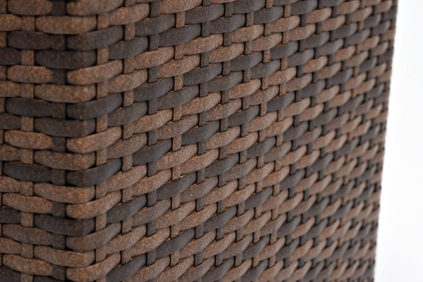 Кашпо для цветов Лунго, плетеное из искусственного ротанга, большое цвет: коричневый