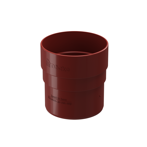 Муфта соединительная трубы, Docke Standart, Ø 80 мм, цвет: красный