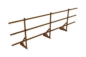 Ограждение кровельное для фальцевой кровли Roofsystems Prestige Master фальц, H=900 мм RAL 8017, L=3000 мм