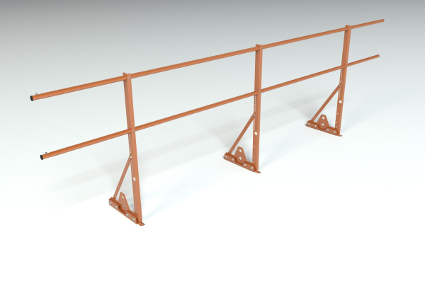 Ограждение кровельное для фальцевой кровли Roofsystems Econom Smart фальц, H=900 мм RAL 8004, L=3000 мм
