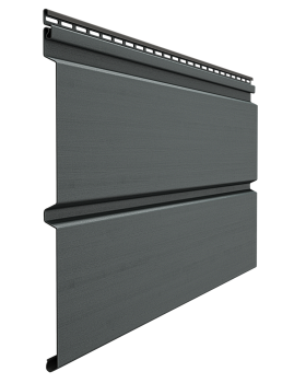 Виниловый сайдинг Docke, Брус D6S, L=3600х300 мм серия Premium, цвет: графит